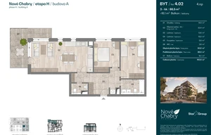 Apartment for sale, 3+kk - 2 bedrooms, 86m<sup>2</sup>