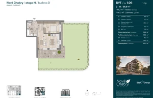 Apartment for sale, 2+kk - 1 bedroom, 56m<sup>2</sup>