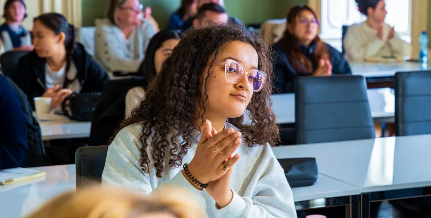 A student from Anglo American University in Prague. Photo: AAU Facebook