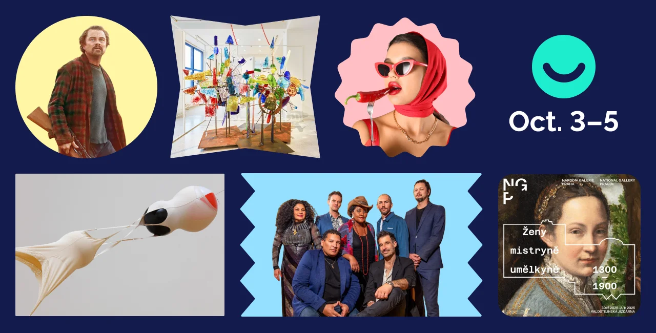 Collage Credits: NGP, Galerie Rudolfinum, The Cat Empire, One Battle After Another