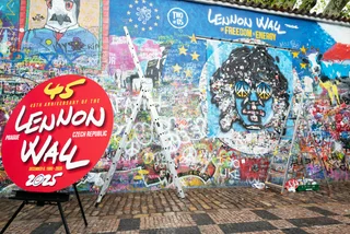 Prague's Lennon Wall celebrates 45 years with new portraits and call for world unity