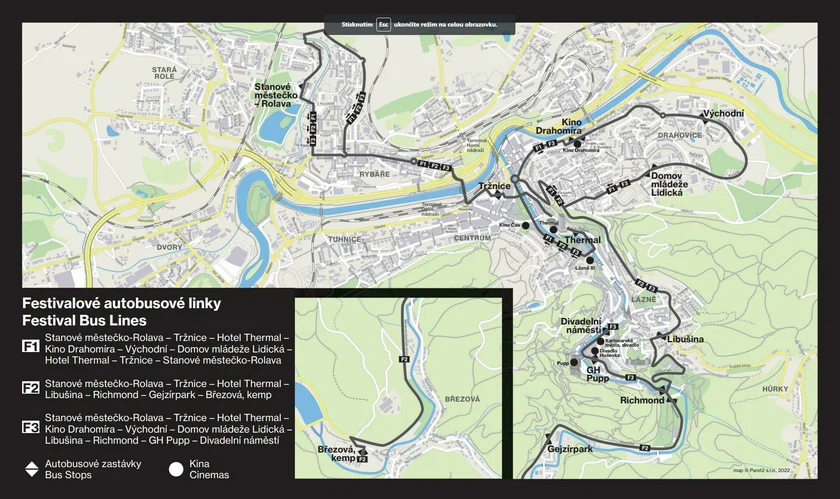 Festival bus routes. Image: KVIFF
