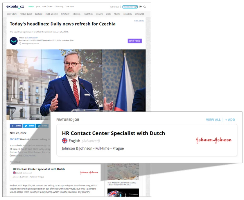 Jobs Feature Expats.cz