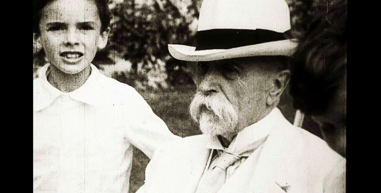 Masaryk with grandson
