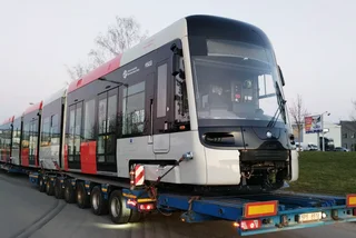 The first of Prague's new-look trams has arrived in the Czech capital