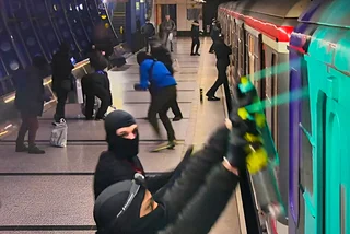 Police hunt for masked vandals following graffiti attack on Prague metro