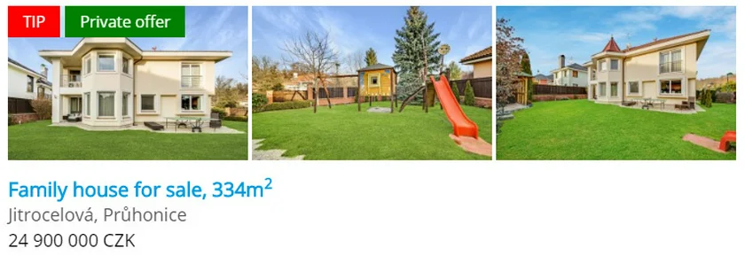 Example of a Premium Real Estate advert with a TIP
