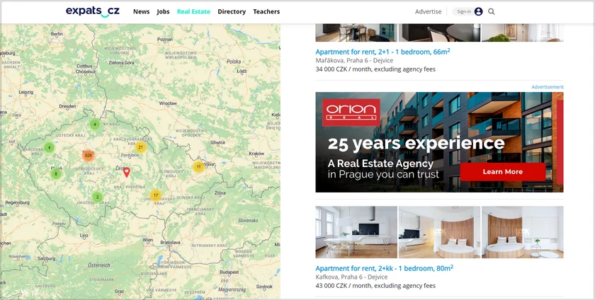 Real Estate results list - example of Real Estate Partnership