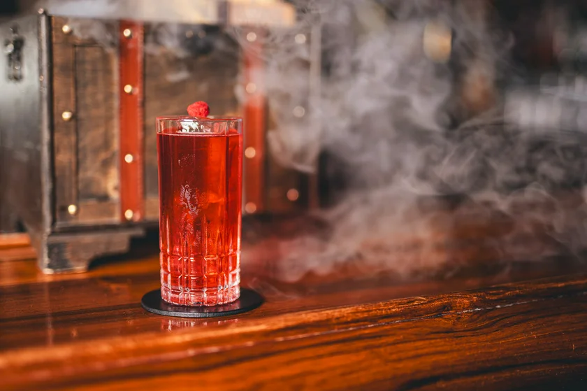The Search for the Secret cocktail at Black Angel's Bar