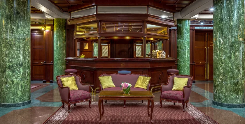 Ensana, The Viktória bar gets its name from the 150-year-old Victoria-patterned Herend porcelain coffee machine that is still used there today and is now considered a valuable work of art. Ensana Nov2023 GRAND MARGARET new-grand-viktoria_hall_01